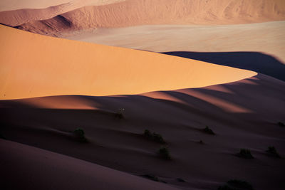 Scenic view of sand dune namib desert