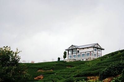 Built structure on grassy field