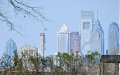 Low angle view of modern buildings