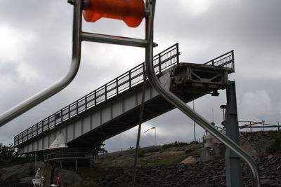 Low angle view of bridge against sky
