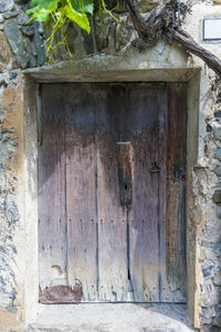 Weathered wall of old building