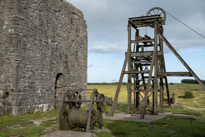 Magpie mine. disused lead mine near the village of sheldon in the derbyshire peak district, england.