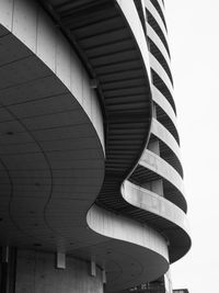 Low angle view of spiral staircase