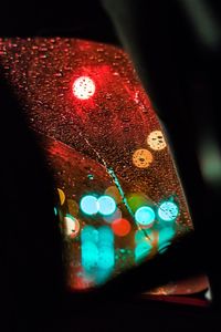 Defocused image of illuminated lights