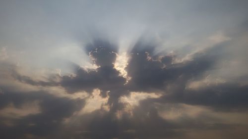 Low angle view of cloudy sky