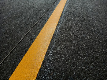 Close-up of road marking line