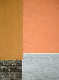 Close-up of orange wall