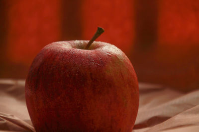 Close-up of apple on table