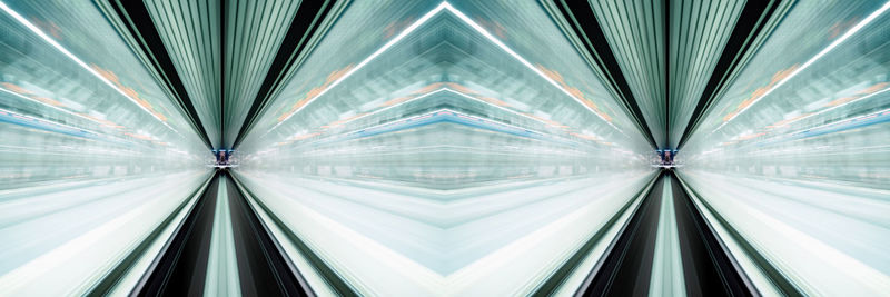 Low angle view of illuminated ceiling in building