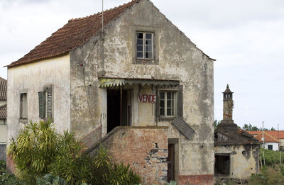 Exterior of old building against sky