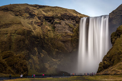 Panoramic view of waterfall