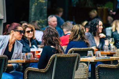 Group of people at restaurant