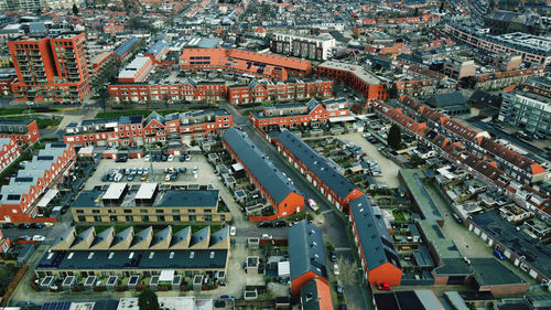 High angle view of cityscape