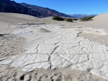 Scenic view of desert against sky