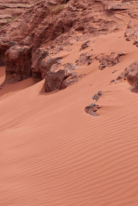 Sand dunes in desert