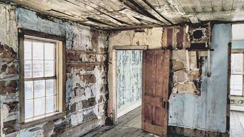 Interior of abandoned house