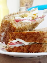 Close-up of cake in plate