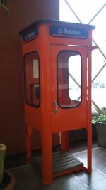 View of train on road