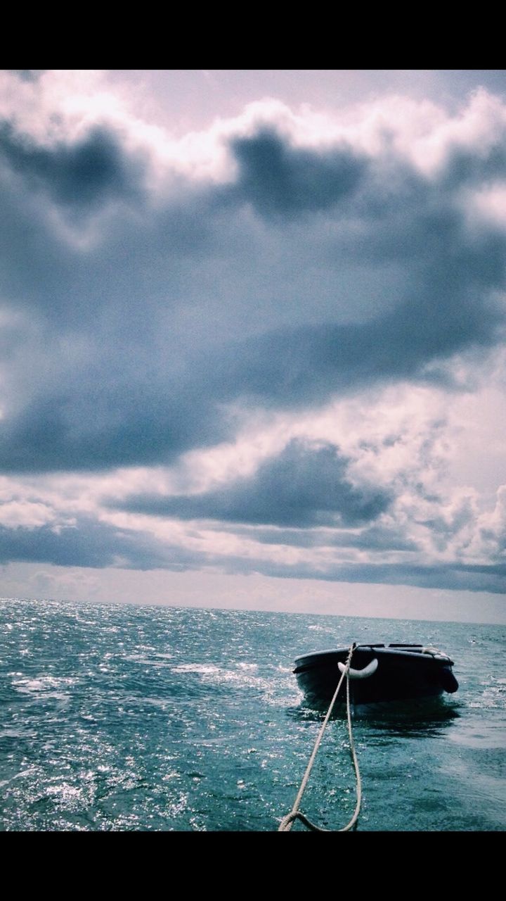 VIEW OF SEA AGAINST CLOUDY SKY