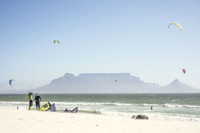 Tourists enjoying on beach