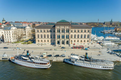 National museum in stockholm, sweden. it is a national gallery of sweden, located on the peninsula 