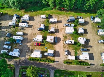 Caravan pitches on the camping site