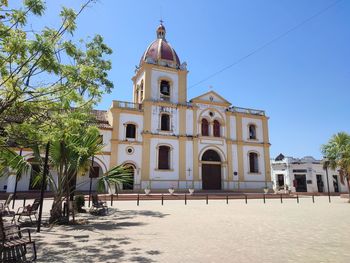 Low angle view of historic building against sky