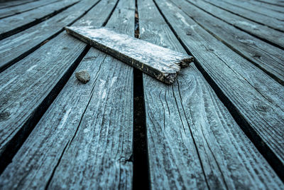 Close-up of wooden plank