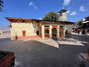 Exterior of historic building against sky