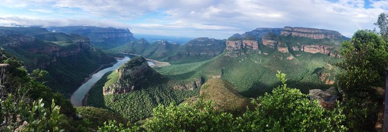 Panoramic view of landscape against sky