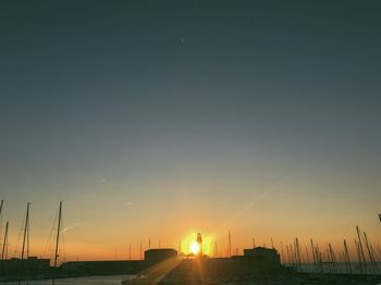 View of sea at sunset