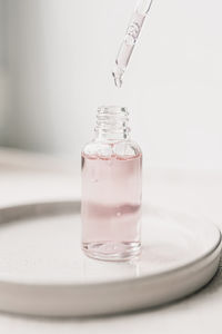 Close-up of dentures on table