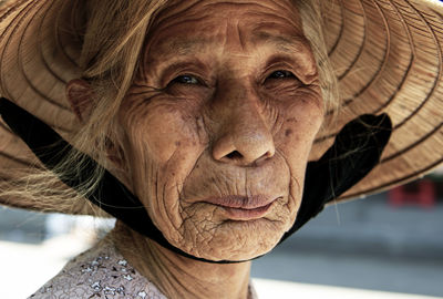 Close-up portrait of woman