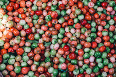 Full frame shot of fruits for sale in market