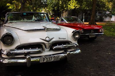 Car parked on road