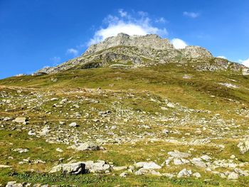 Scenic view of rocky mountains against sky