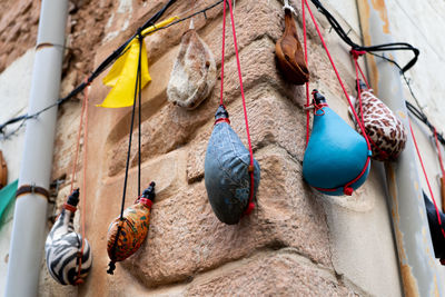 High angle view of fishing net