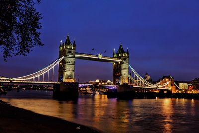 Low angle view of suspension bridge