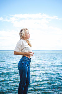 Young woman at beach