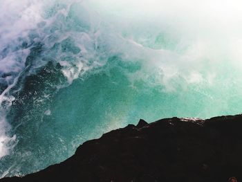 Scenic view of sea and mountains