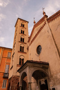 Low angle view of historic building against sky