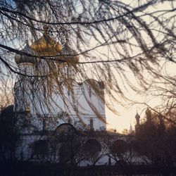 Built structure with trees in foreground