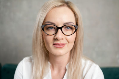 Close-up portrait of young woman