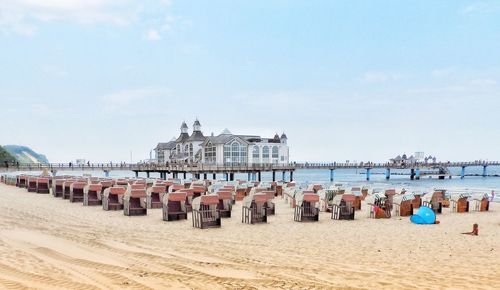View of building on beach