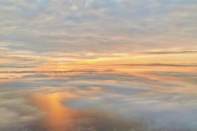 Scenic view of dramatic sky during sunset