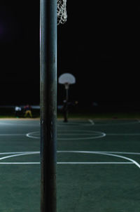 Close-up of basketball court