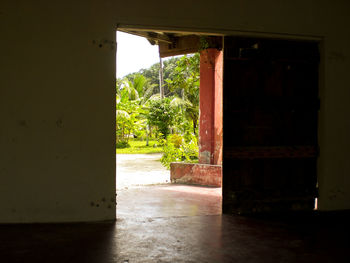 Entrance of building