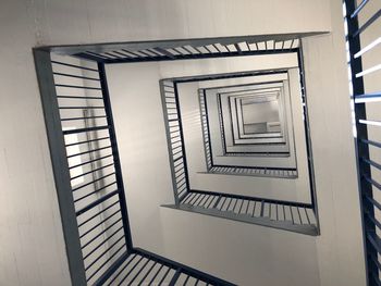 Low angle view of spiral staircase