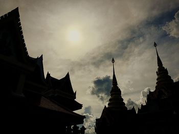 Low angle view of temple against sky