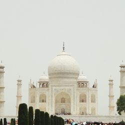 Taj mahal against clear sky